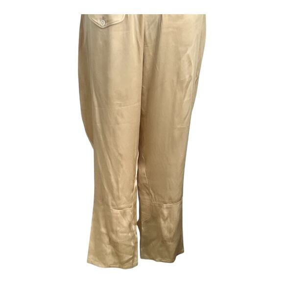 Armani Gold Satin Cargo Pants – Size IT 42 / US 6 - Picture 3 of 12